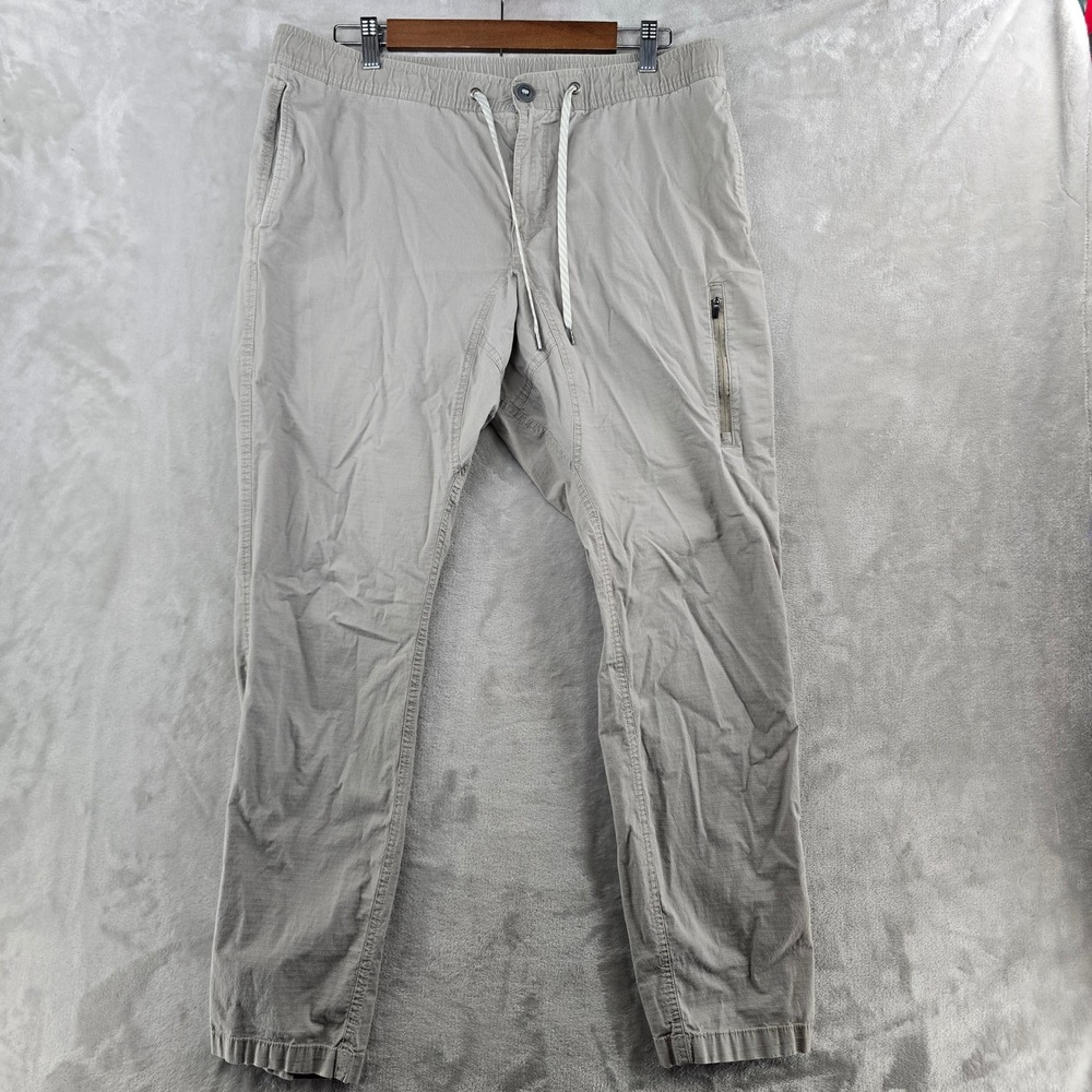 Vuori Ripstop Climber Pants Mens XL Gray Elastic Waist Drawstring Utility Jogger